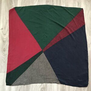 DESMO WOMENS SCARF BANDANA COLORBLOCK MADE IN ITALY